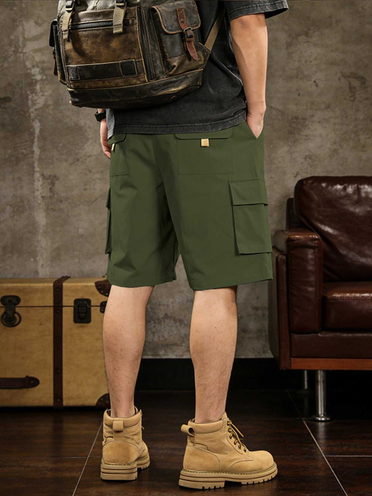 Men's Full Size Cargo Shorts with Drawstring Waist Plus Size 100400170187391 37 Affordable Fashion Under $100 Jerry's Apparel 