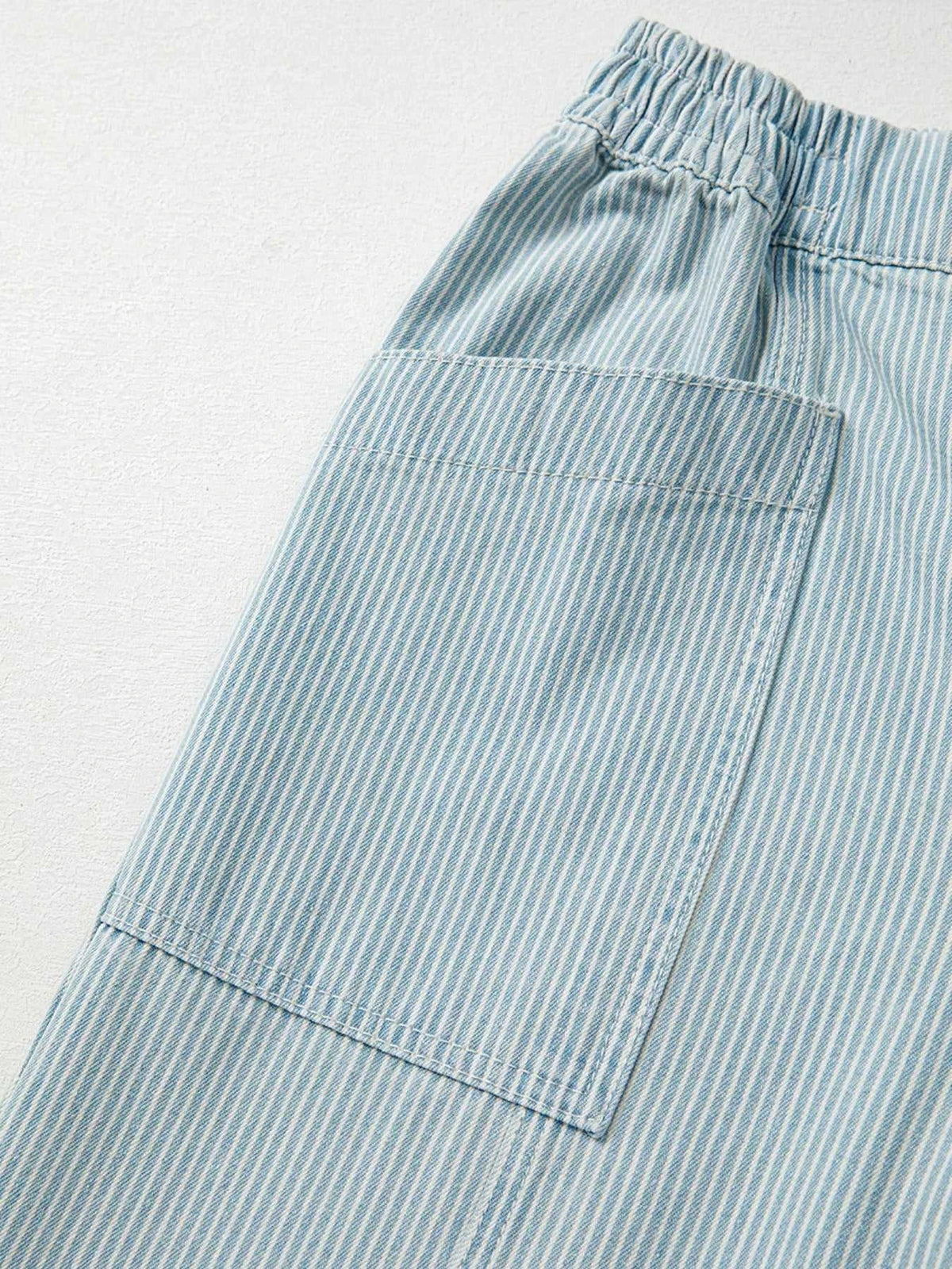 Stripe Mid Rise Drawstring Waist Jeans 100100698319800 58 Affordable Fashion Under $100 Jerry's Apparel 