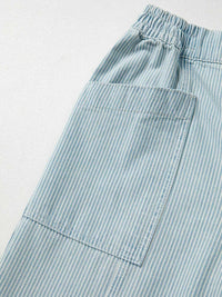 Stripe Mid Rise Drawstring Waist Jeans 100100698319800 58 Affordable Fashion Under $100 Jerry's Apparel 