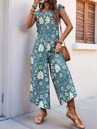 Perfee Printed Round Neck Cap Sleeve Wide Leg Jumpsuit 100100380311019 31 Affordable Fashion Under $100 Jerry's Apparel 