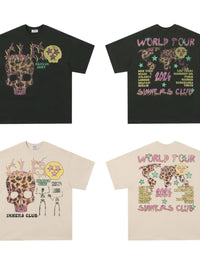 Men's Skull Graphic Short Sleeve Oversized T-Shirt