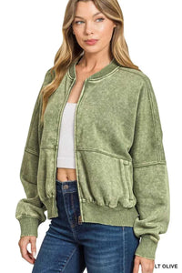 Zenana Acid Washed Fleece Jacket 100100778471630 44 Affordable Fashion Under $100 Jerry's Apparel 