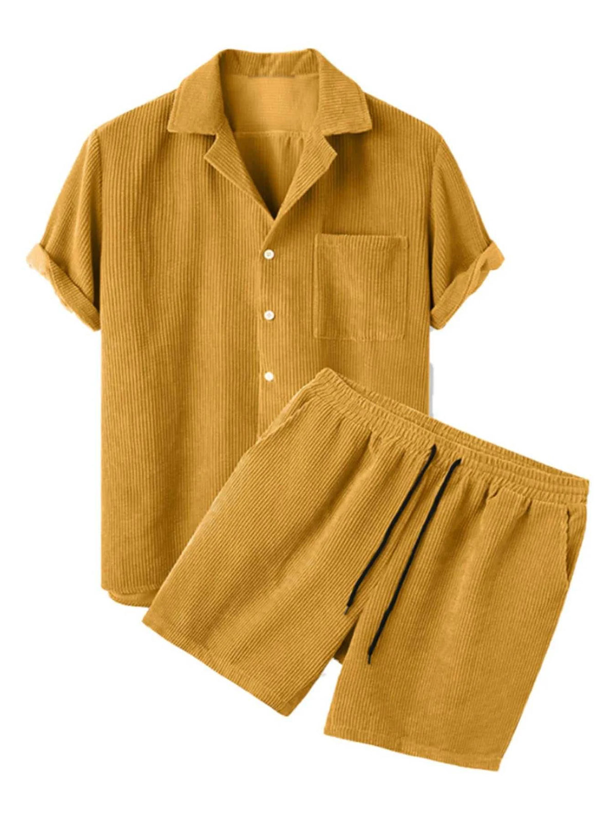 Men's Full Size Classic Textured Top and Shorts Set Plus Size 100400792746142 39 Affordable Fashion Under $100 Jerry's Apparel 