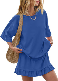 Round Neck Half Sleeve Tee and Skirt Set 100100917549398 34 Affordable Fashion Under $100 Jerry's Apparel 