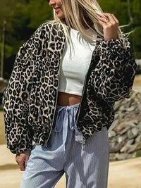 Leopard Print Oversized Bomber Jacket 100100803282037 55 Affordable Fashion Under $100 Jerry's Apparel 
