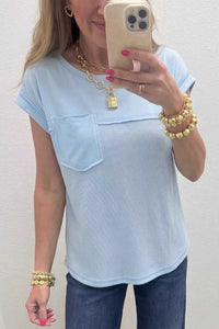 Waffle Knit Pocket T-Shirt 100100553561589 26 Affordable Fashion Under $100 Jerry's Apparel 