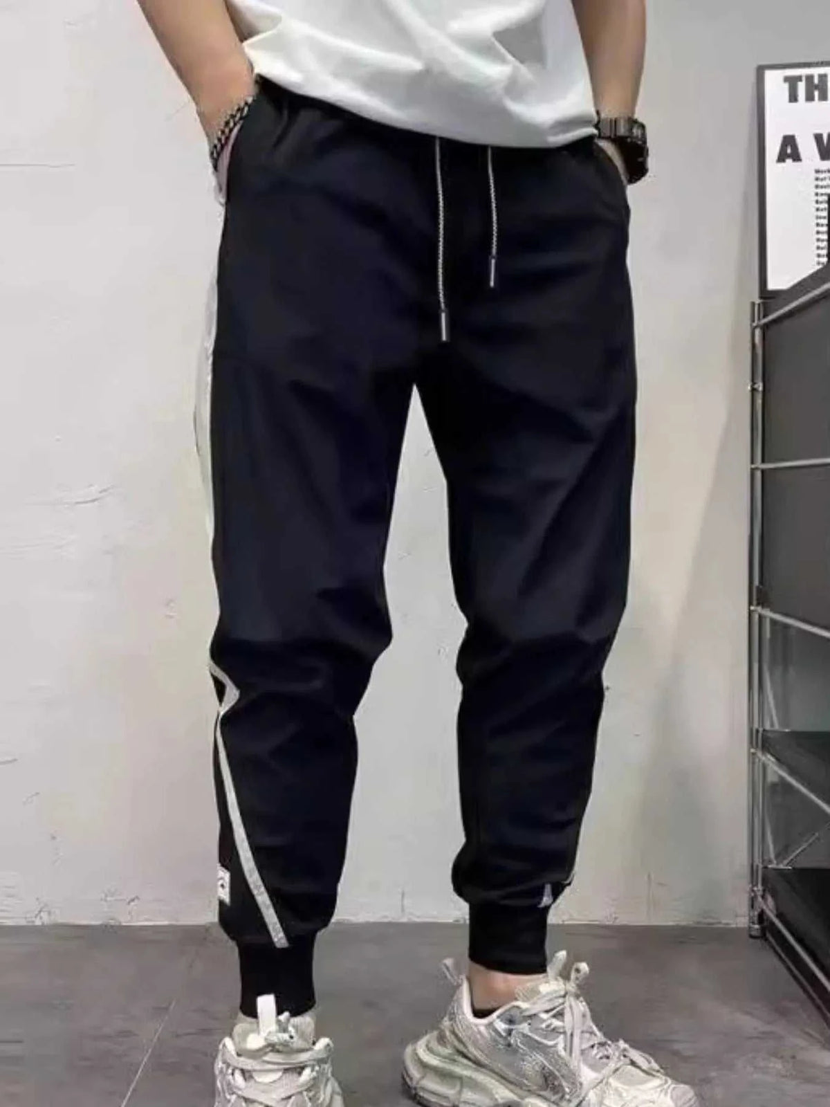 Men's Plus Size Drawstring Contrast Joggers 100400039865595 41 Affordable Fashion Under $100 Jerry's Apparel 