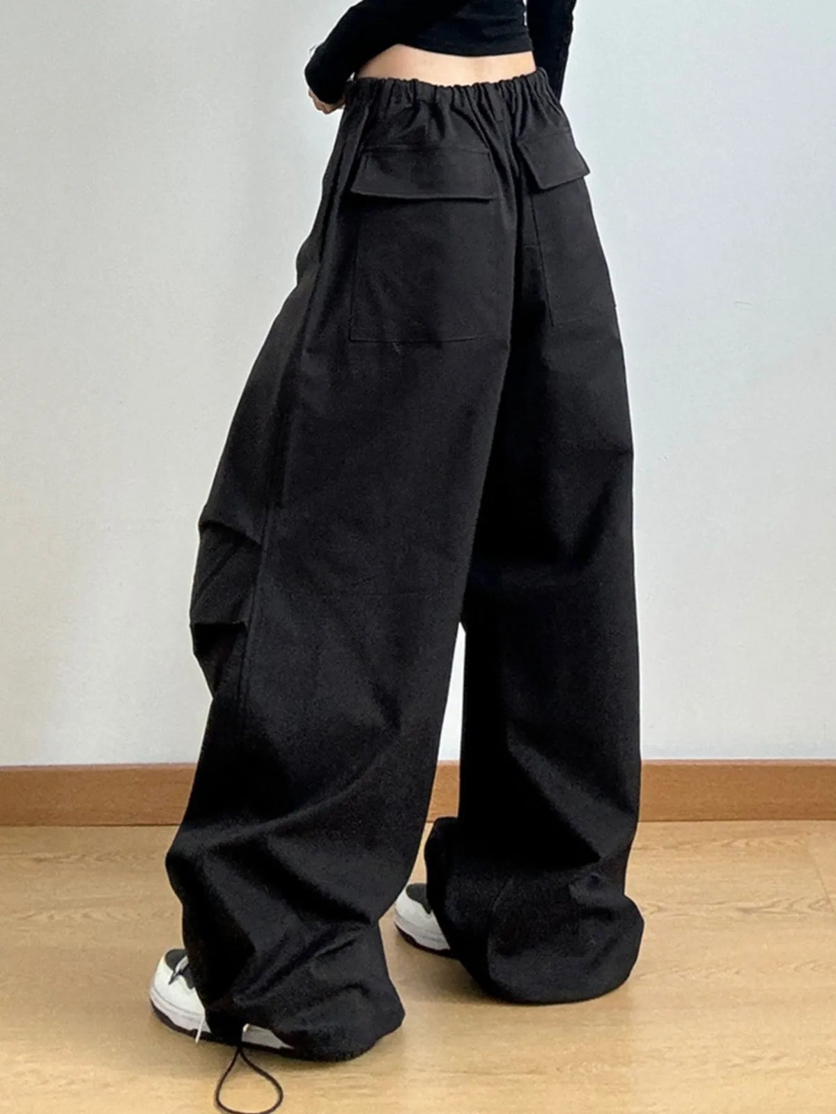 Wide Leg Casual Drawstring Pants