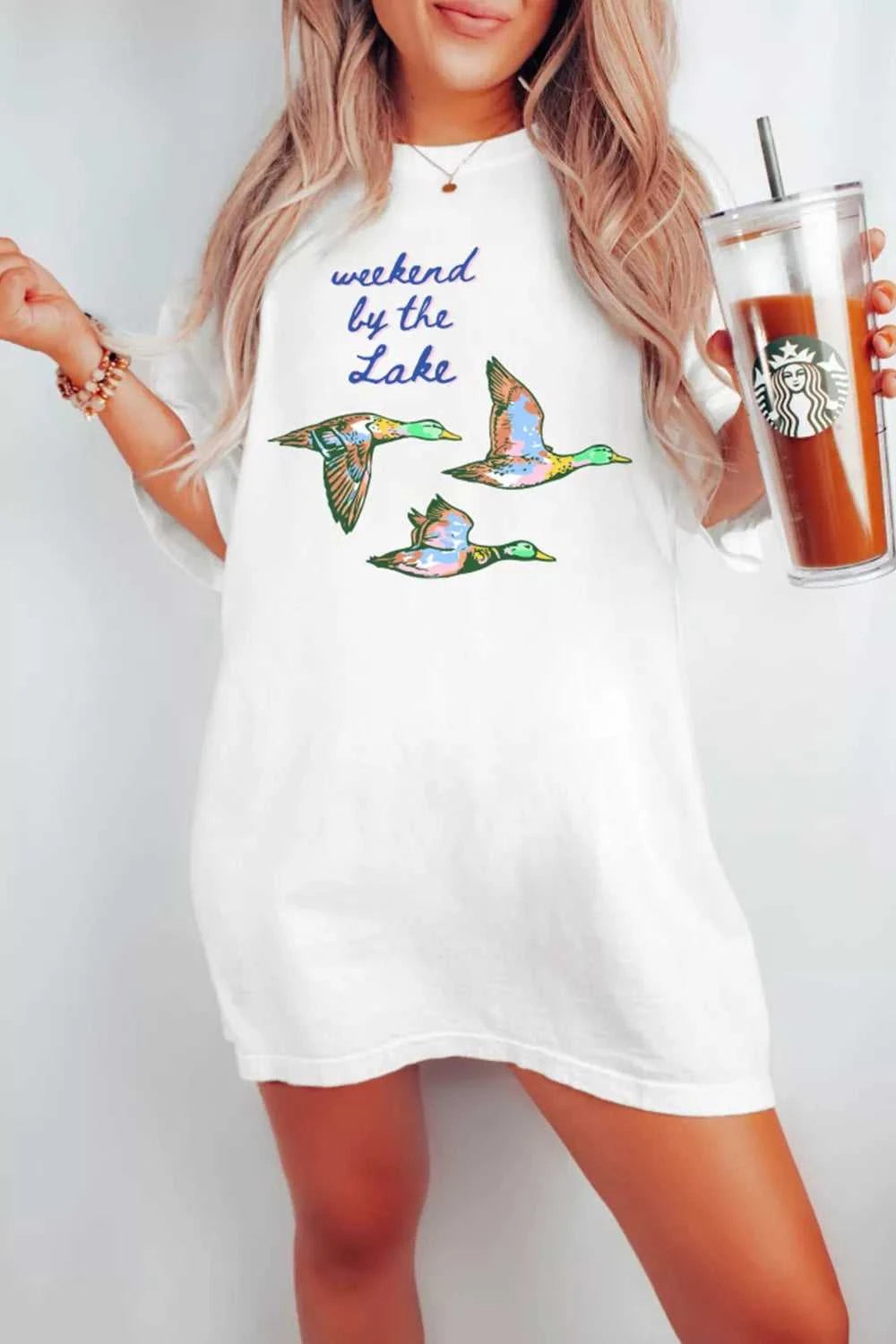 Weekend by the Lake Graphic Oversized T-Shirt 100100671201021 37 Affordable Fashion Under $100 Jerry's Apparel 
