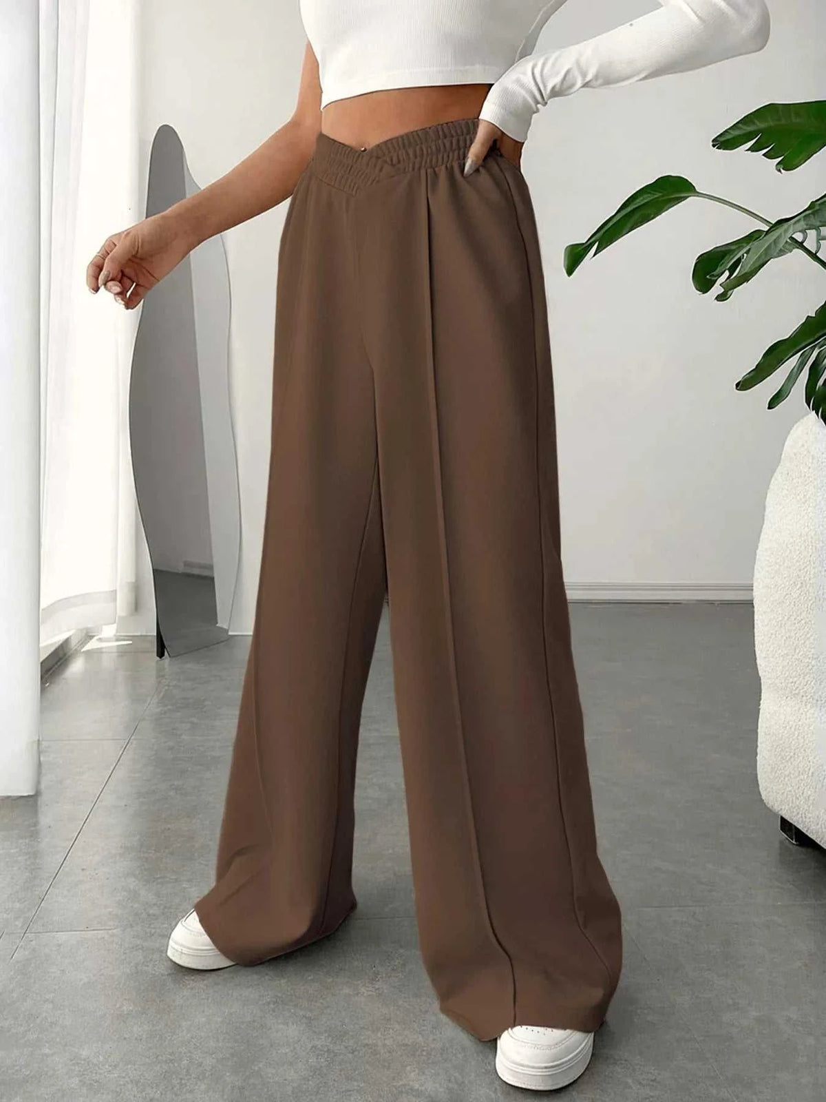 Wide Leg High Waist Pants 100100422231982 34 Affordable Fashion Under $100 Jerry's Apparel 