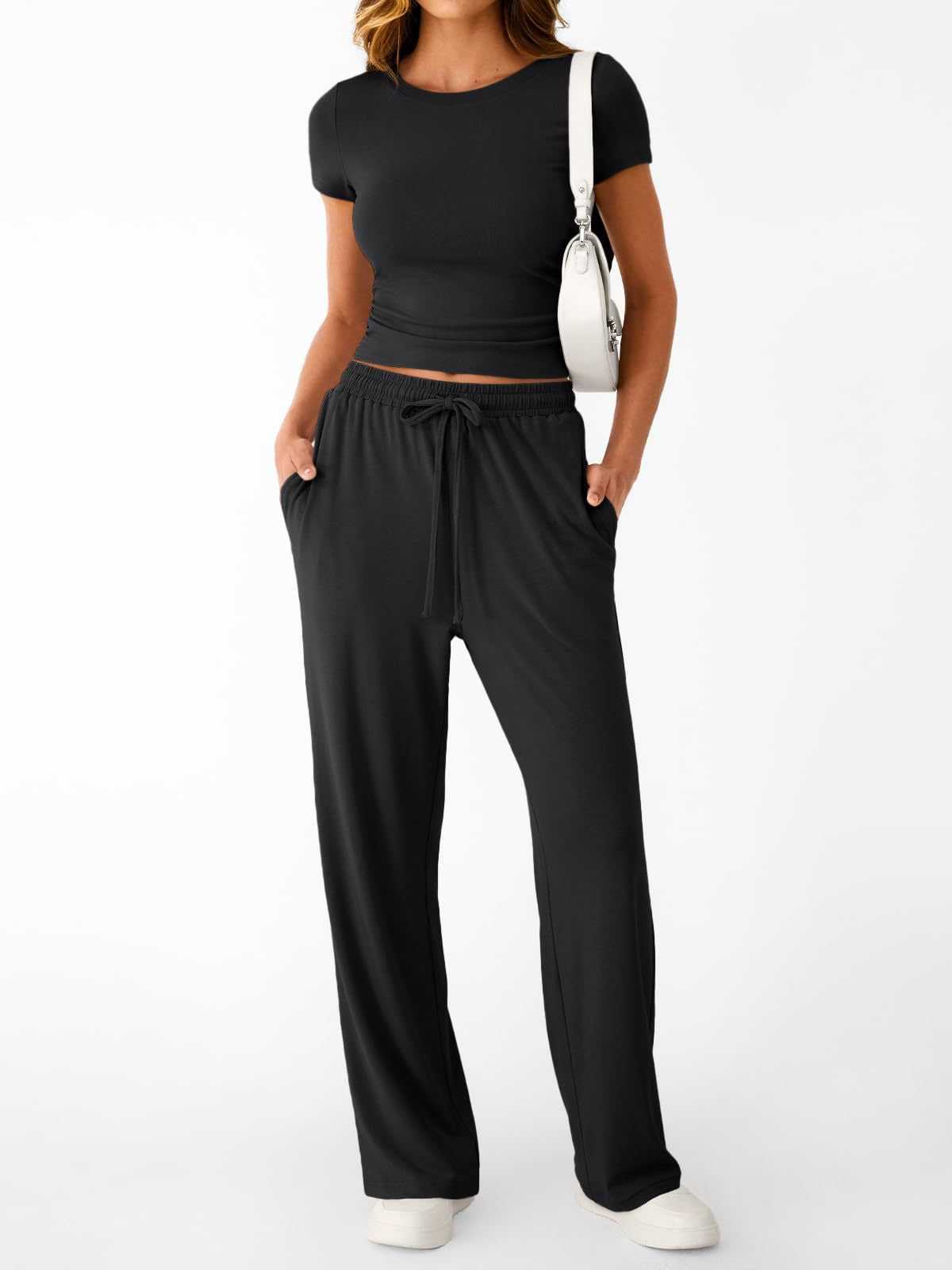 Round Neck Short Sleeve Tee and Pants Set 100100270766561 43 Affordable Fashion Under $100 Jerry's Apparel 