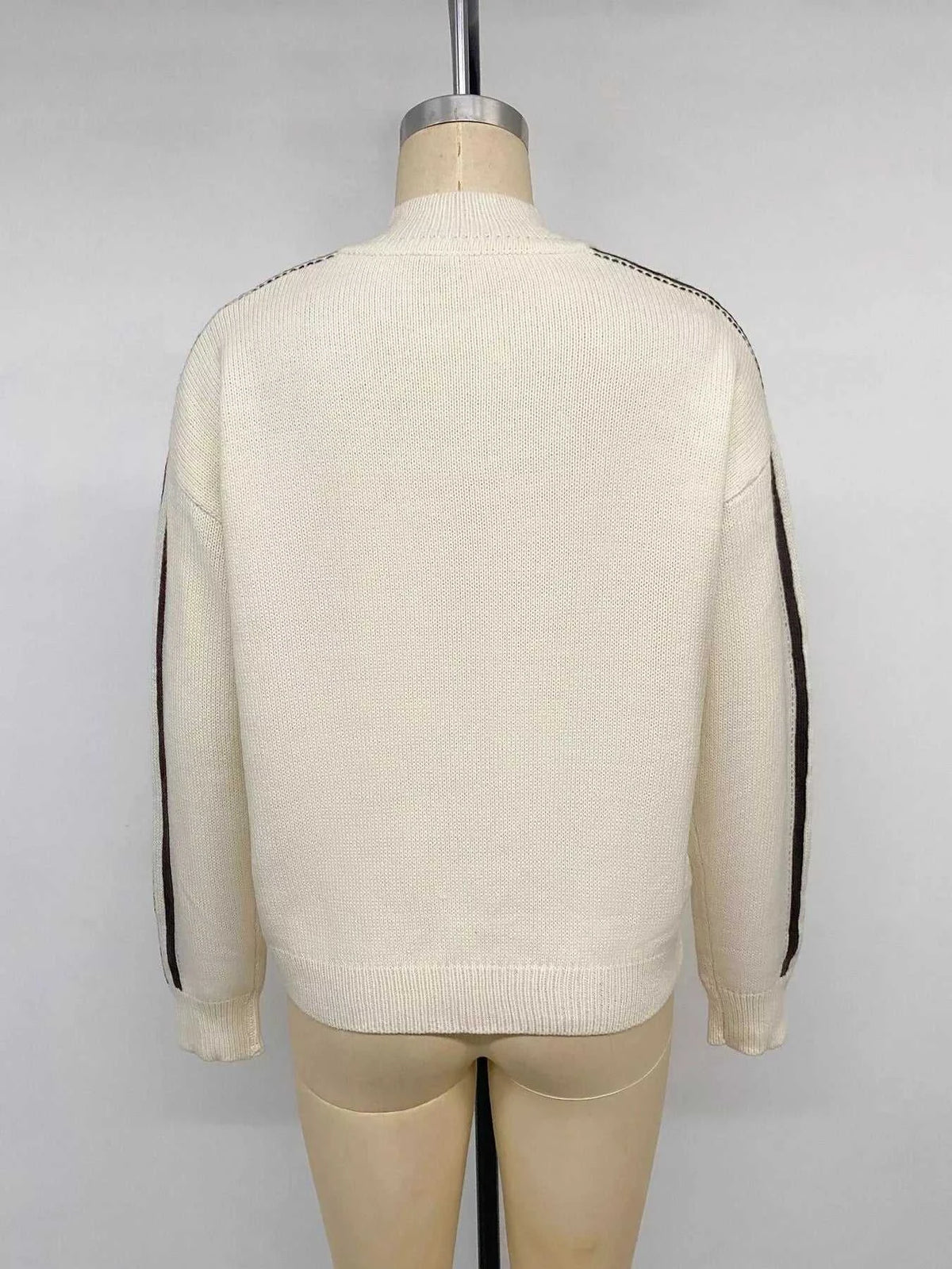 Chinese Knot Button Cardigan with Contrast Side Stripes 101002959338177 61 Affordable Fashion Under $100 Jerry's Apparel 