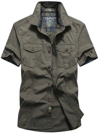 Men's Plus Size Casual Short Sleeve Cargo Shirt 100400405187100 53 Affordable Fashion Under $100 Jerry's Apparel 