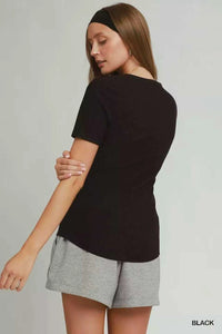 Umgee Brushed Rib Short Sleeve Top 100100880091597 32 Affordable Fashion Under $100 Jerry's Apparel 