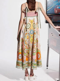 Printed Square Neck Cami Dress