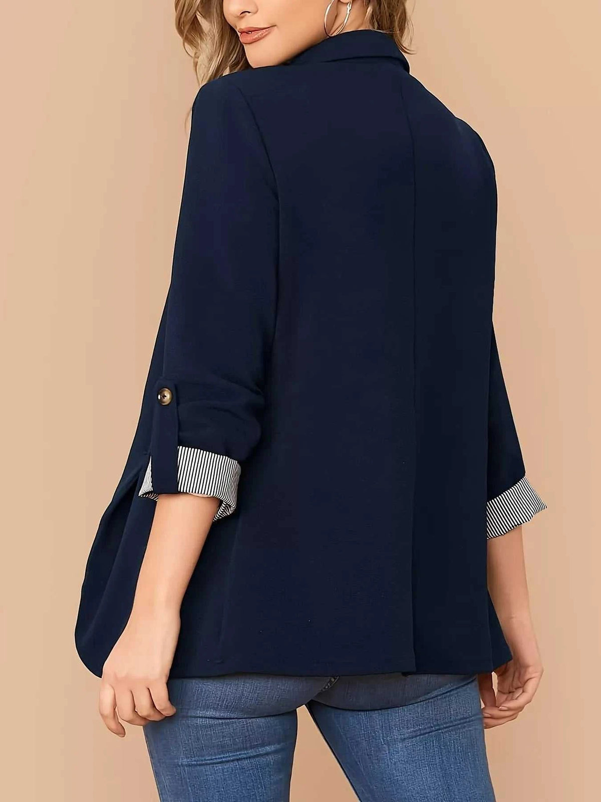 One Button Roll-Up Sleeve Blazer 100100199772709 51 Affordable Fashion Under $100 Jerry's Apparel 