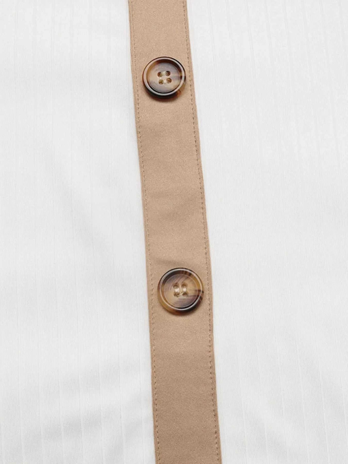 Decor Button Round Neck Short Sleeve Blouse 100100012421763 27 Affordable Fashion Under $100 Jerry's Apparel 