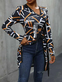 Perfee Geometric Surplice Long Sleeve T-Shirt 100100593551505 37 Affordable Fashion Under $100 Jerry's Apparel 