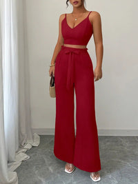 V-Neck Cami and Wide Leg Pants Set 100100127807386 60 Gifts for Her Jerry's Apparel 