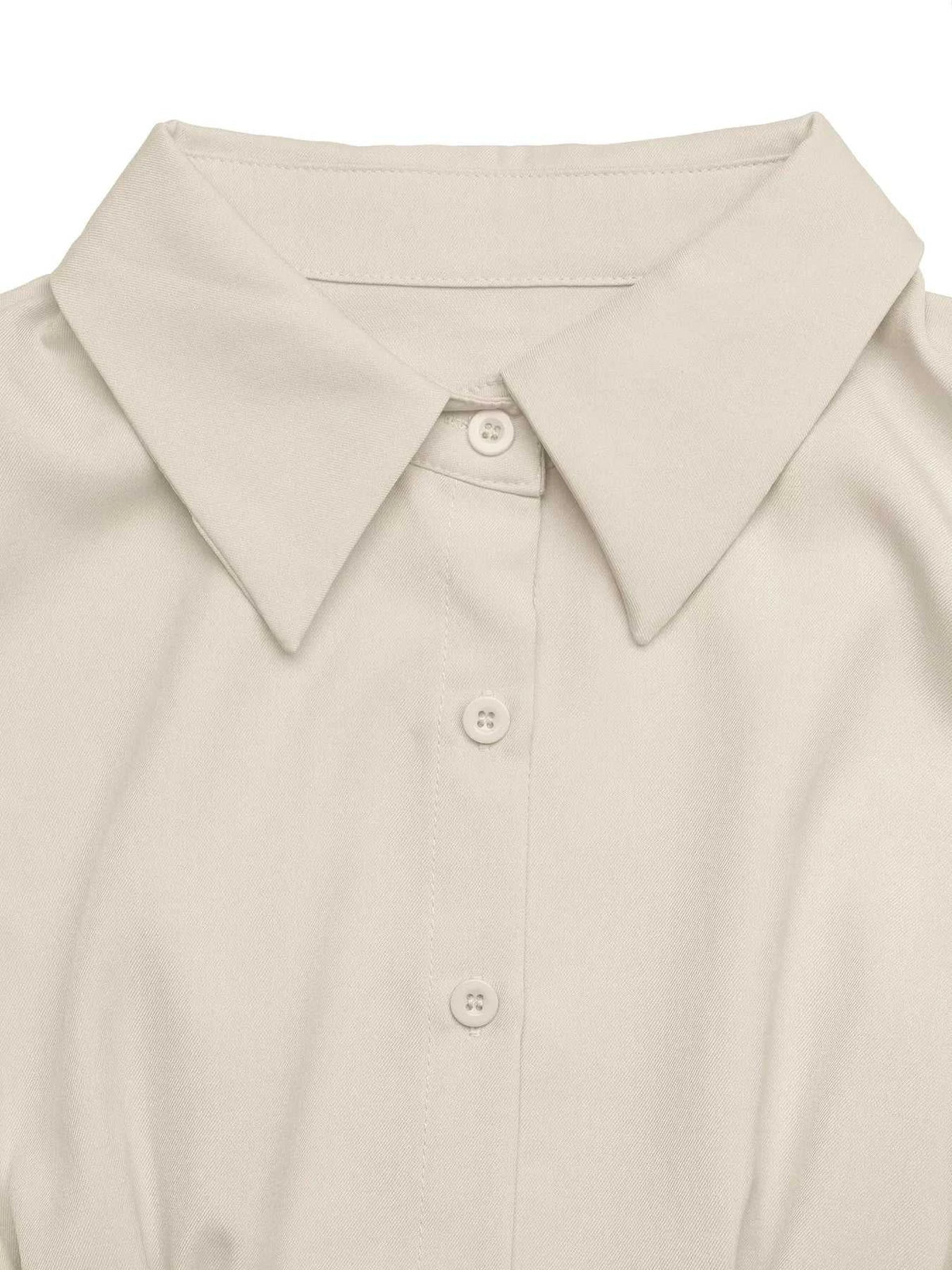 Ruched Button-Up Peplum Shirt 100100541347107 46 Affordable Fashion Under $100 Jerry's Apparel 