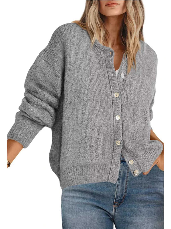 Button-Down Dropped Shoulder Cardigan 101002302945608 55 Women's Sweaters and Knitwear Jerry's Apparel 