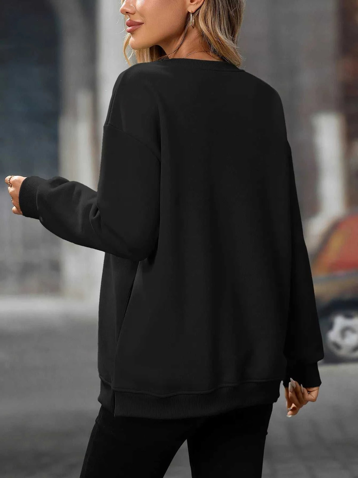 Casual Solid Color Long Sleeve Sweatshirt 100100430421753 39 Affordable Fashion Under $100 Jerry's Apparel 