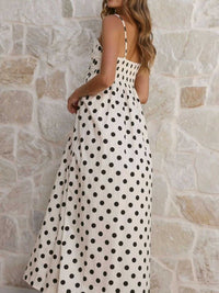 Polka Dot Pleated Detail Maxi Dress 100100737437161 50 Affordable Fashion Under $100 Jerry's Apparel 