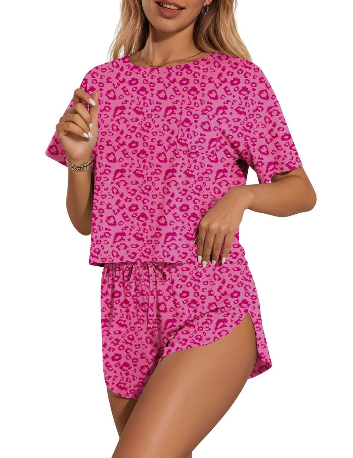 Printed Round Neck Tee and Shorts Set 100100695671655 31 Affordable Fashion Under $100 Jerry's Apparel 