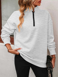 Quarter Zip Dropped Shoulder Sweatshirt 100100362581547 41 Affordable Fashion Under $100 Jerry's Apparel 