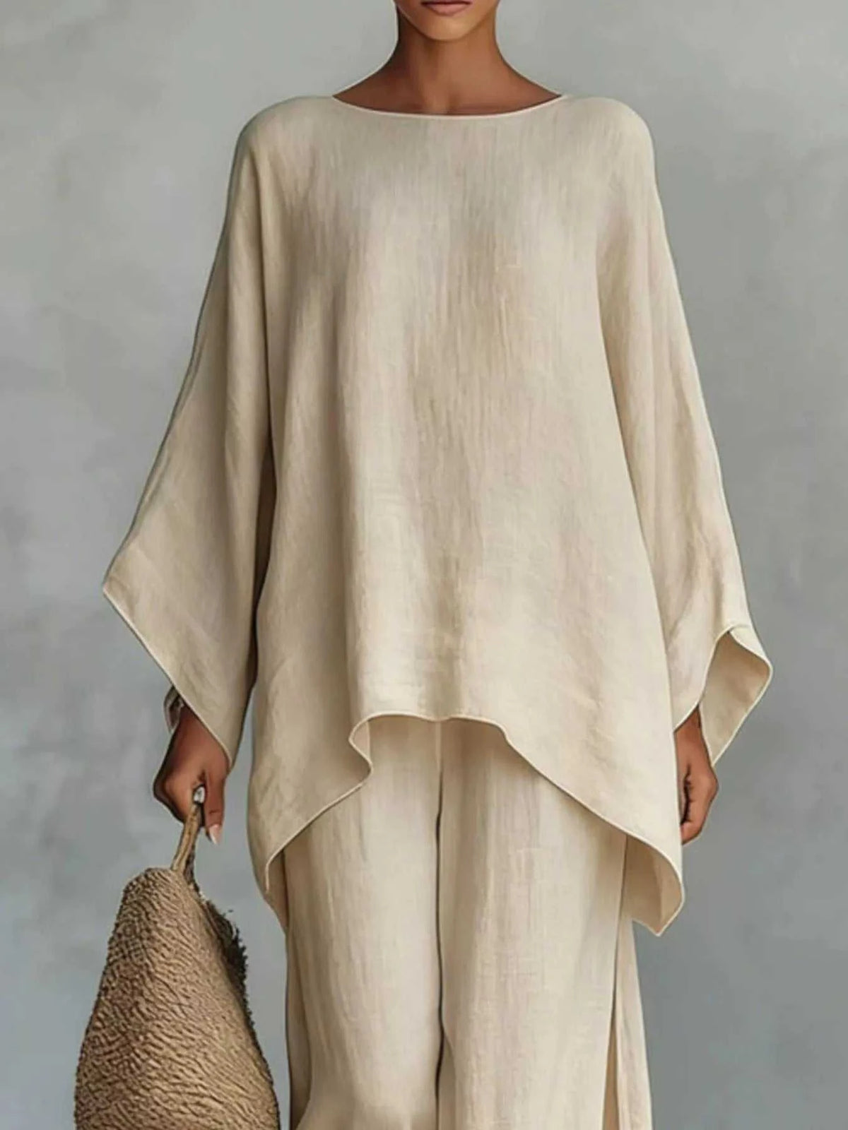 Full Size Round Neck Top and Wide Leg Pants Set Plus Size 100100323252358 37 Affordable Fashion Under $100 Jerry's Apparel 