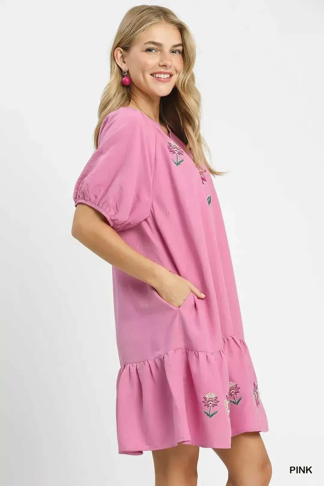 Umgee Embroidered Floral Babydoll Dress 100100698461473 62 Gifts for Her Jerry's Apparel 