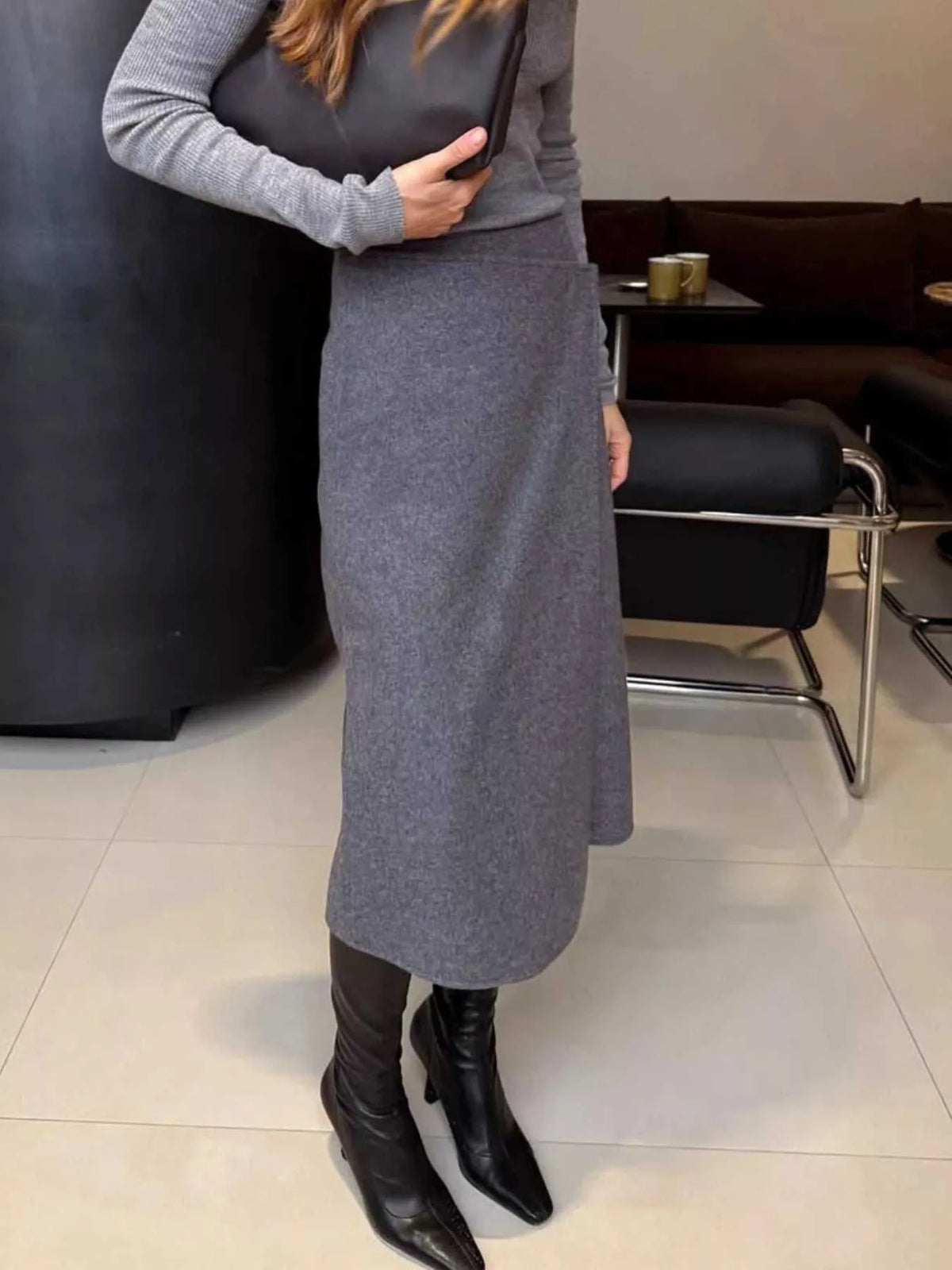 High-Waisted Wrap Midi Skirt 100100261202518 49 Affordable Fashion Under $100 Jerry's Apparel 