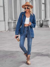 Button Up Long Sleeve Denim Jacket 100100658147198 64 Affordable Fashion Under $100 Jerry's Apparel 