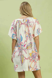 Umgee Boho Floral Print Mini Dress with Pockets 100100013541234 55 Affordable Fashion Under $100 Jerry's Apparel 