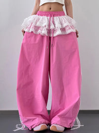 Drawstring Wide Leg Pants