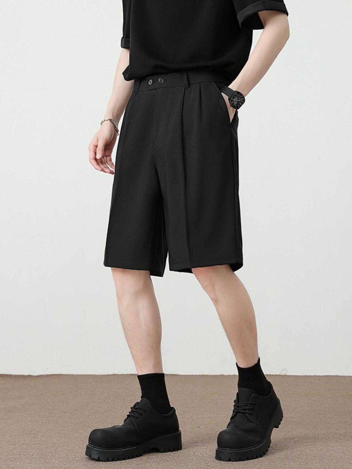 Men's Full Size Pleated Detail Loose Fit Shorts Plus Size 100400679377148 31 Affordable Fashion Under $100 Jerry's Apparel 