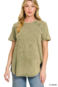 Zenana French Terry Washed Curved Hem Top 100100637861116 25 Affordable Fashion Under $100 Jerry's Apparel 