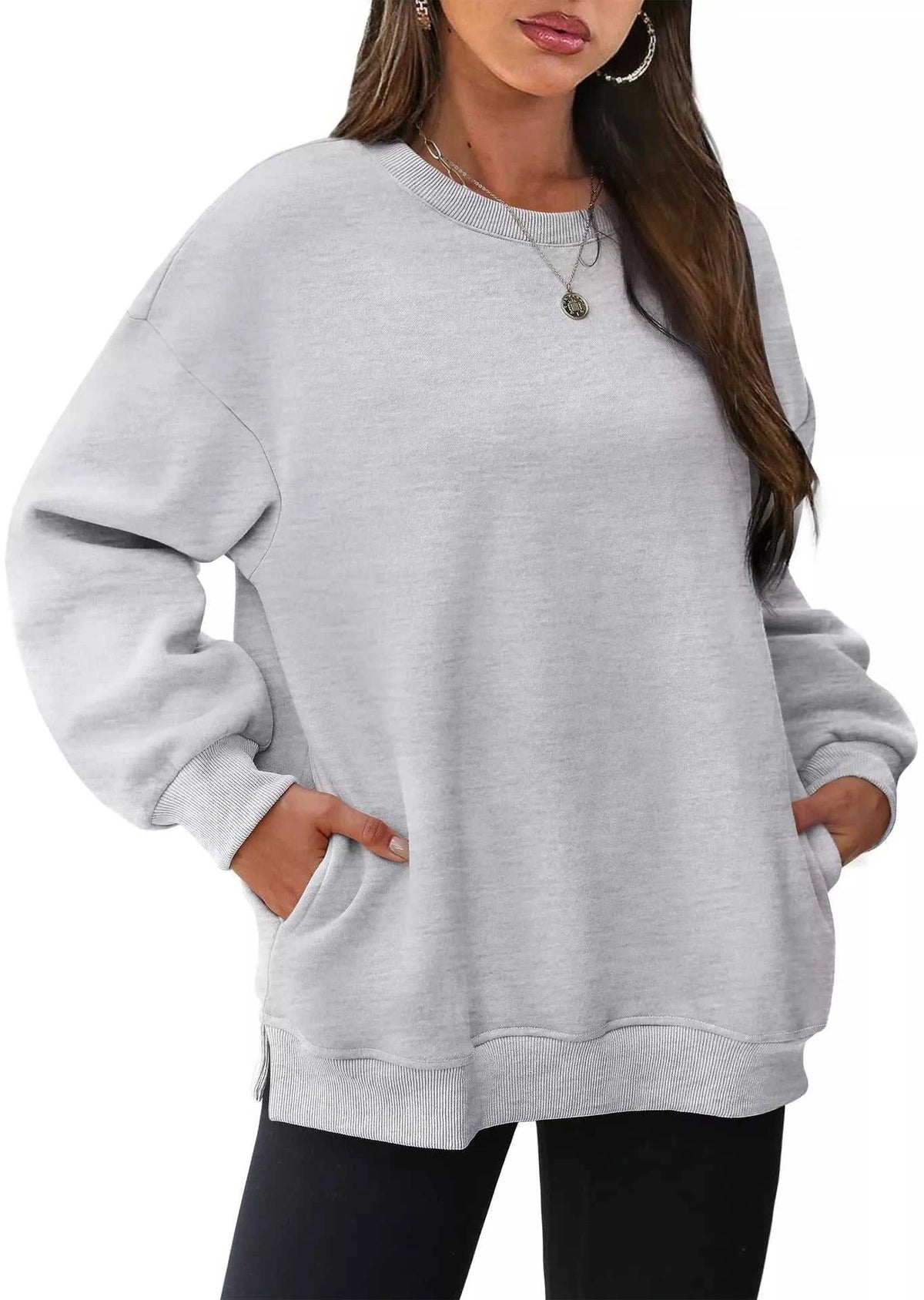 Casual Solid Color Long Sleeve Sweatshirt 100100430421753 39 Affordable Fashion Under $100 Jerry's Apparel 