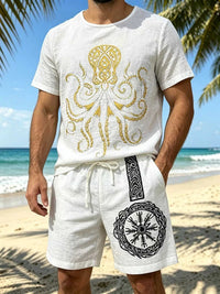 Men's Full Size Round Neck Tee and Shorts Set Plus Size 100400477639442 40 Affordable Fashion Under $100 Jerry's Apparel 