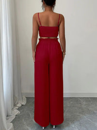 V-Neck Cami and Wide Leg Pants Set 100100127807386 60 Gifts for Her Jerry's Apparel 
