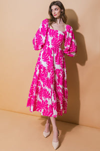 ALL THE DRAMA WOVEN MIDI DRESS