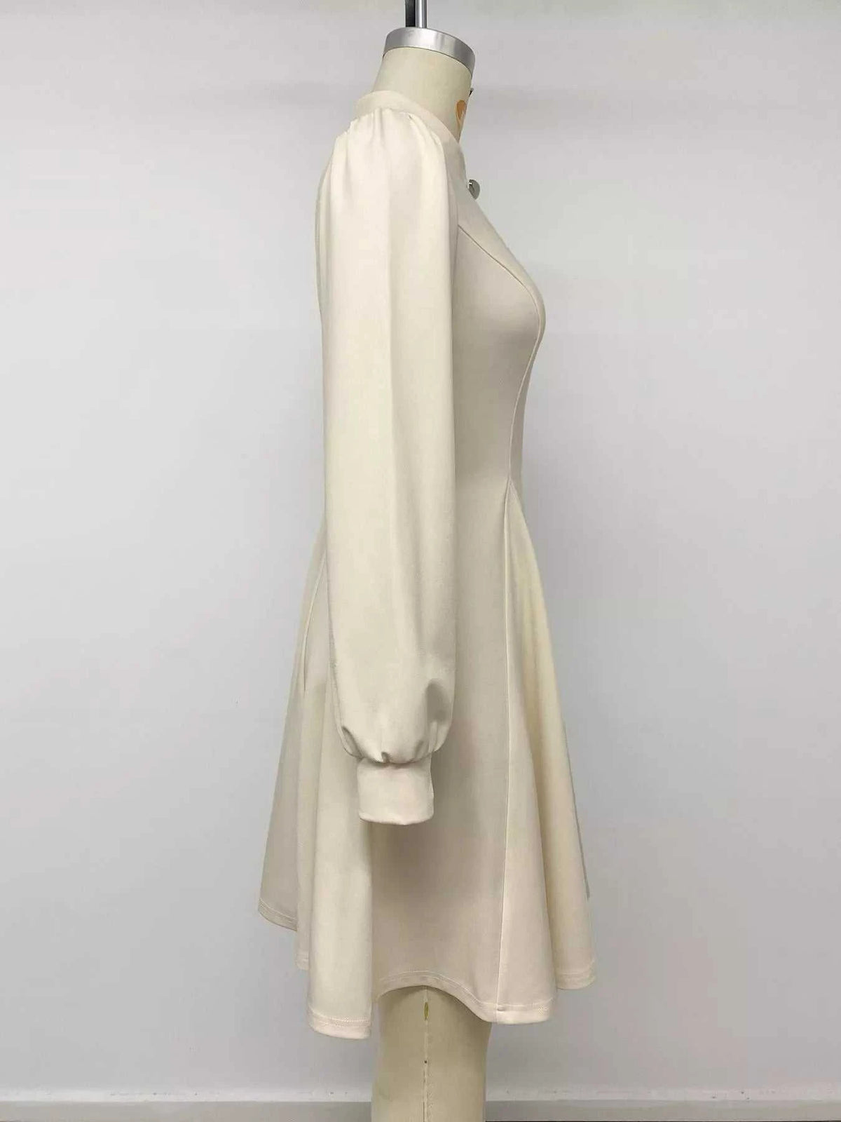 Keyhole Neckline Long Sleeve A-Line Mini Dress 101001180423044 49 Affordable Fashion Under $100 Jerry's Apparel 