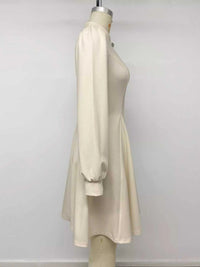 Keyhole Neckline Long Sleeve A-Line Mini Dress 101001180423044 49 Affordable Fashion Under $100 Jerry's Apparel 