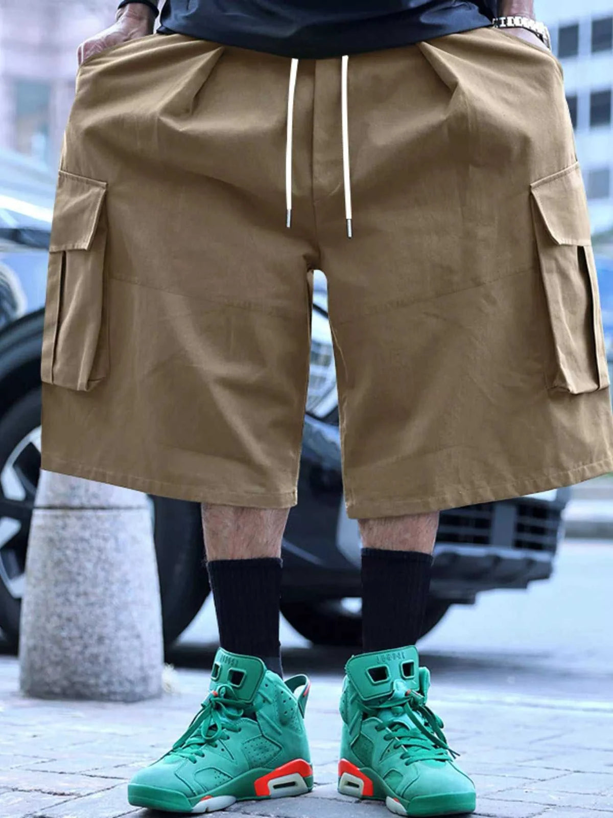 Men's Full Size Cargo Shorts with Drawstring Waist Plus Size 100400558150756 44 Affordable Fashion Under $100 Jerry's Apparel 