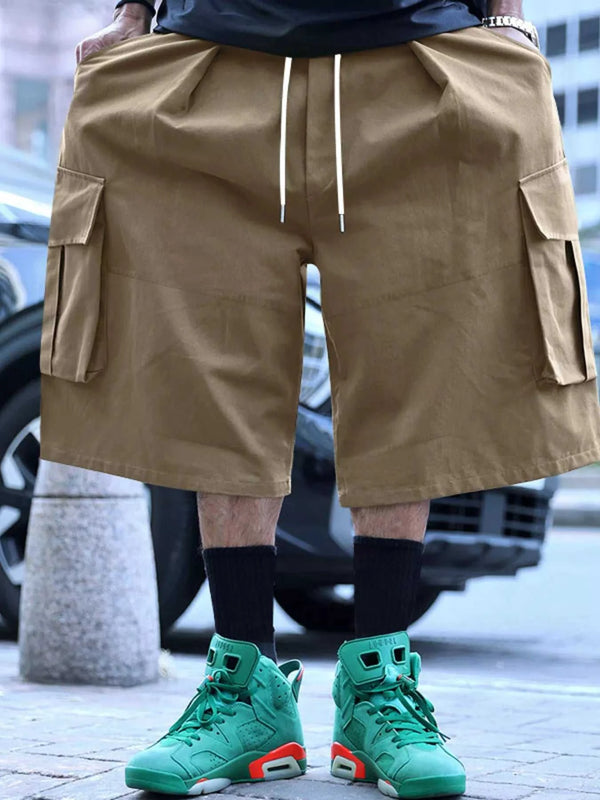 Men's Full Size Cargo Shorts with Drawstring Waist Plus Size 100400558150756 44 Affordable Fashion Under $100 Jerry's Apparel 