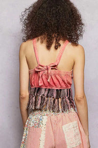 POL Lace-Up Fringe Hem Tank with Lace Detail 100100099801289 41 Affordable Fashion Under $100 Jerry's Apparel 