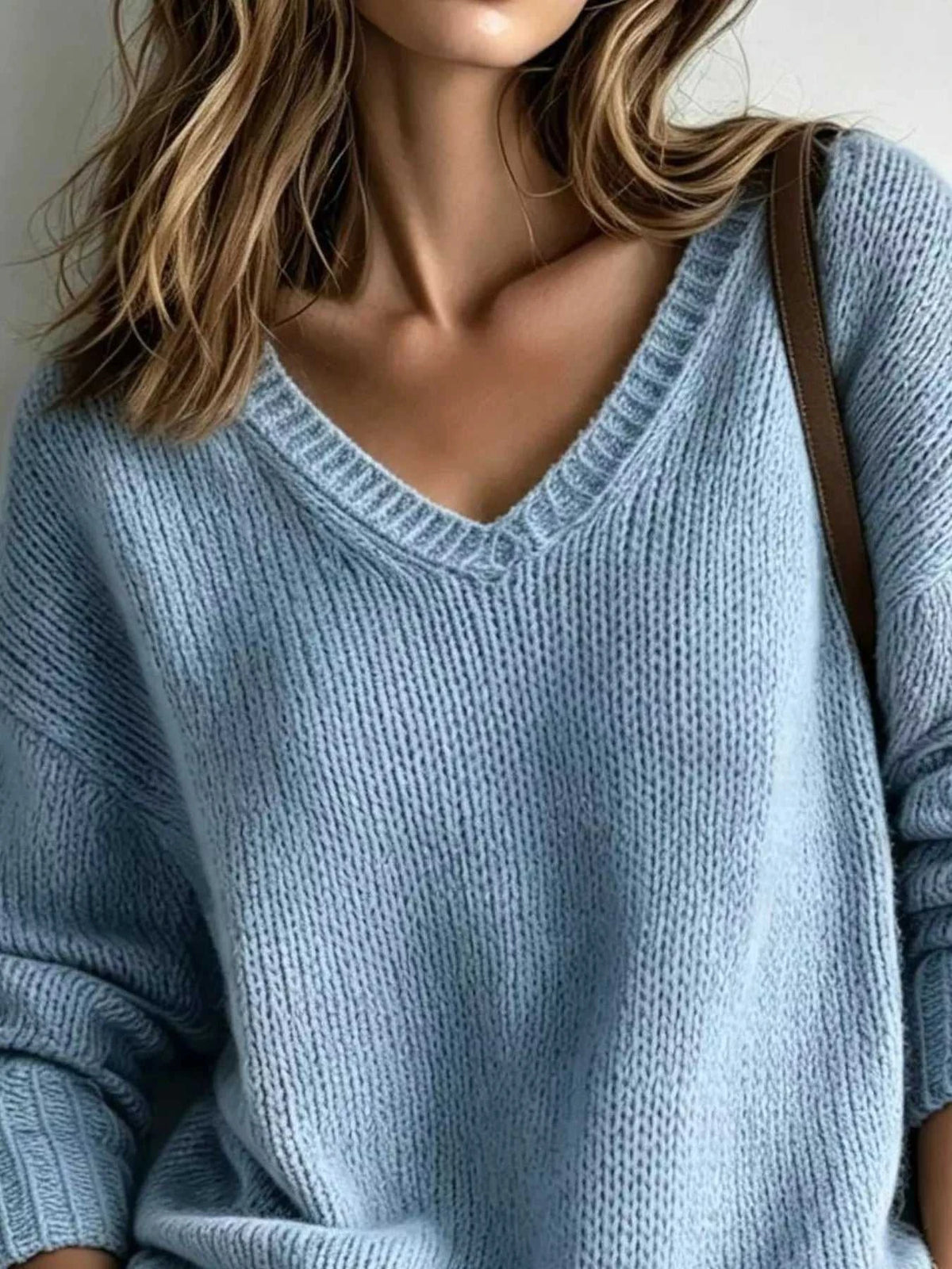 V-Neck Dropped Shoulder Sweater 101002004477831 44 Affordable Fashion Under $100 Jerry's Apparel 