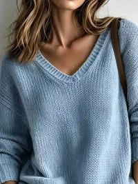 V-Neck Dropped Shoulder Sweater 101002004477831 44 Affordable Fashion Under $100 Jerry's Apparel 