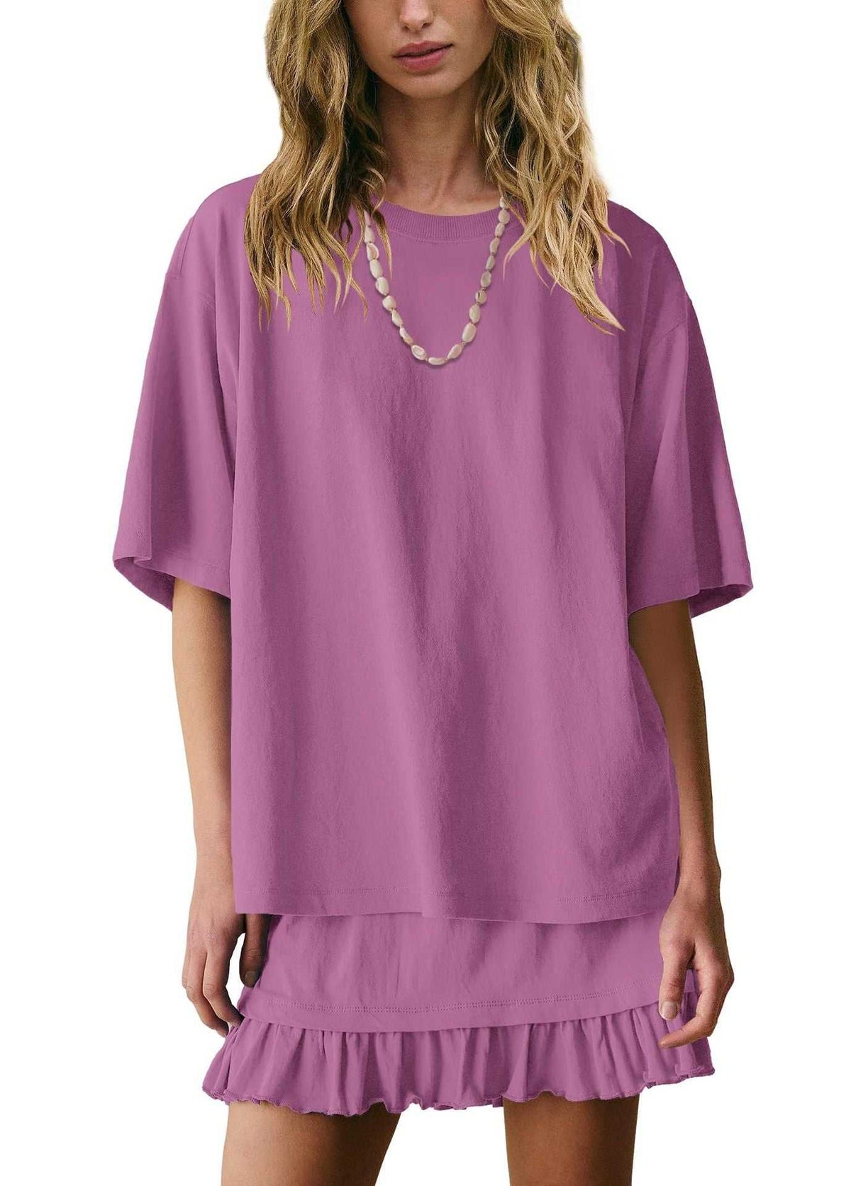 Round Neck Half Sleeve Tee and Skirt Set 100100917549398 34 Affordable Fashion Under $100 Jerry's Apparel 