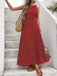 Sleeveless Polka Dot Maxi Dress 100100510800642 32 Gifts for Her Jerry's Apparel 